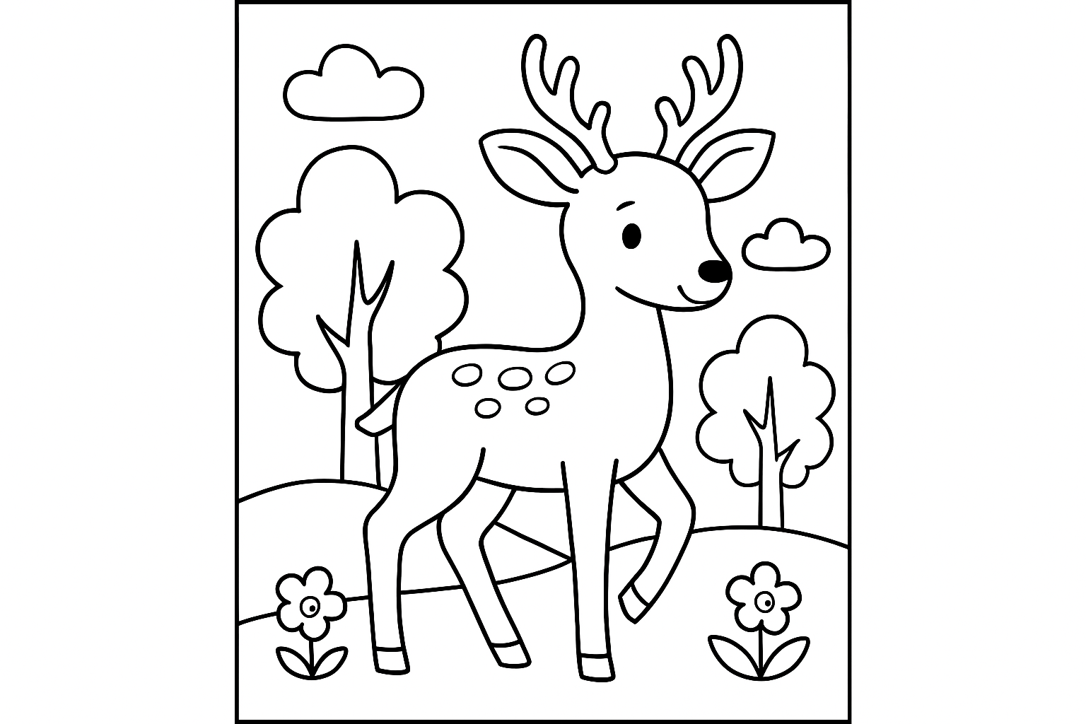 A graceful deer in a forest