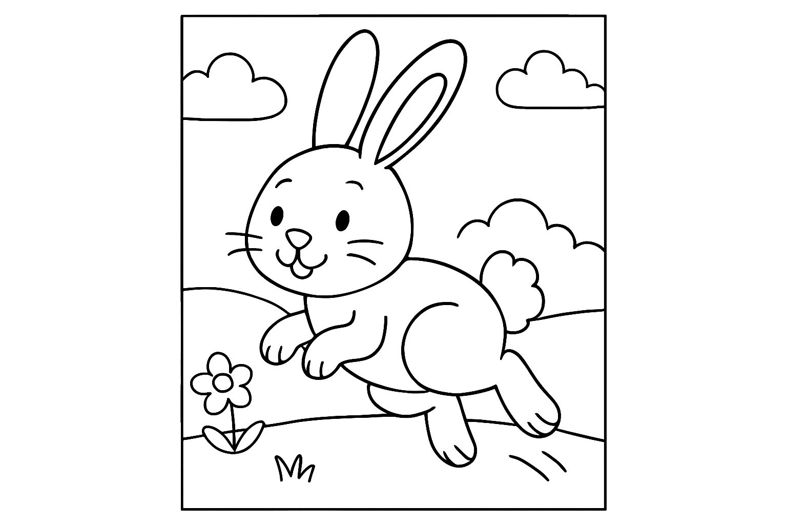 A hopping rabbit