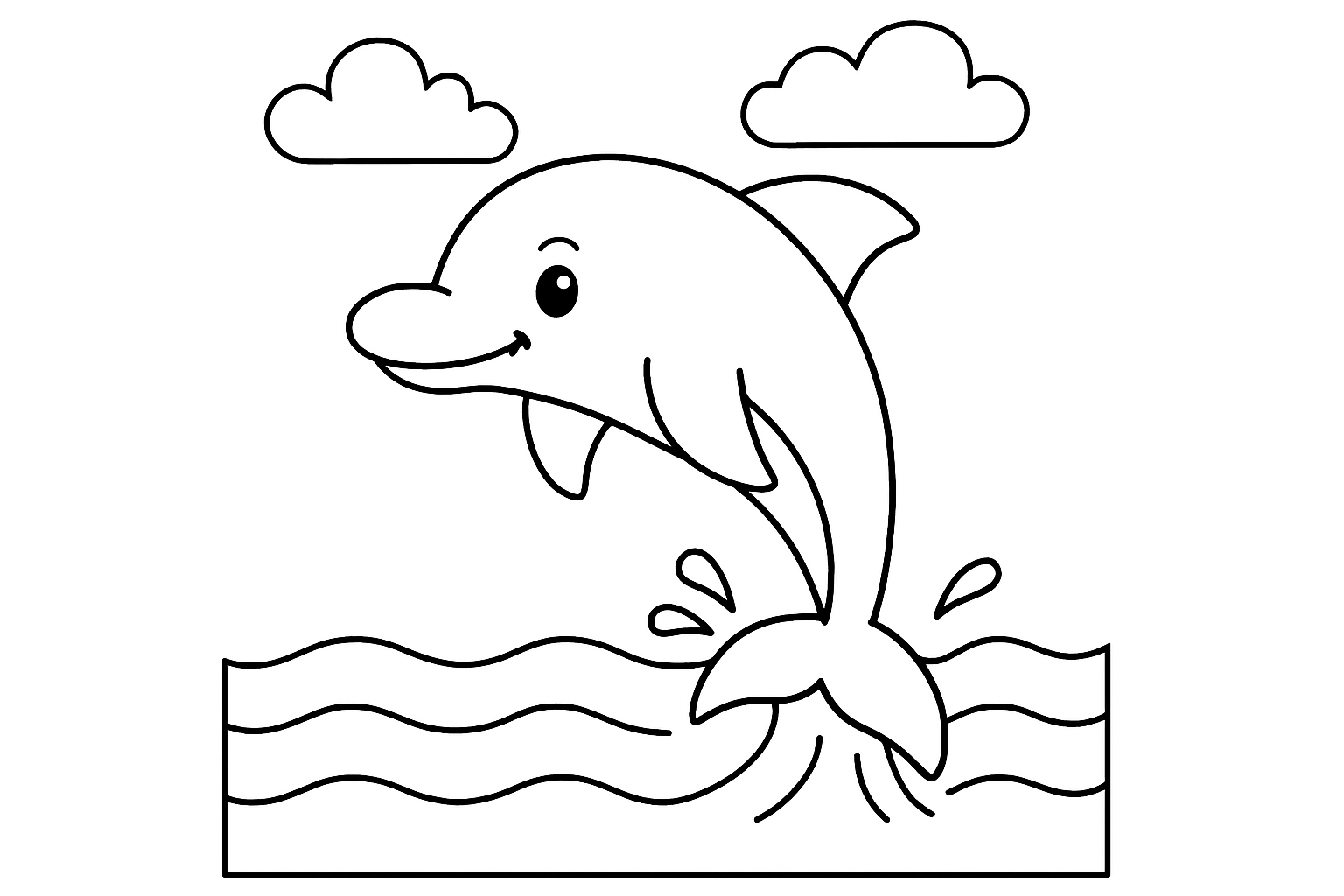 A jumping dolphin