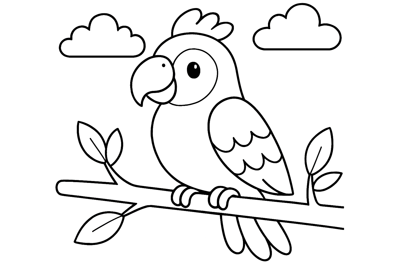 A parrot on a branch