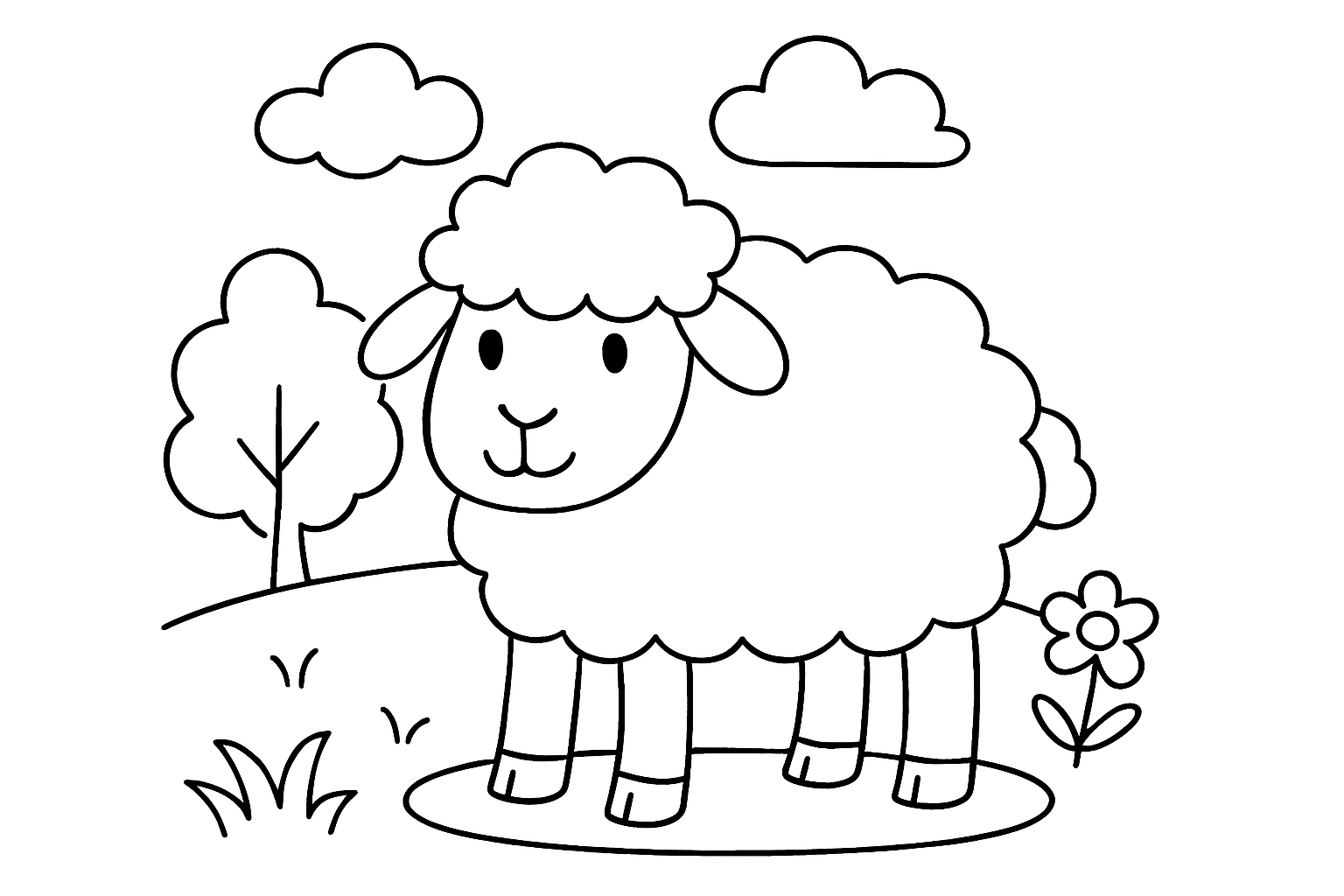 A sheep with fluffy wool