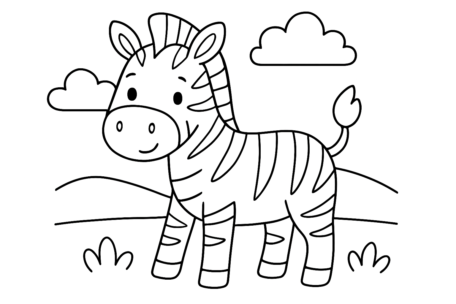A zebra with stripes