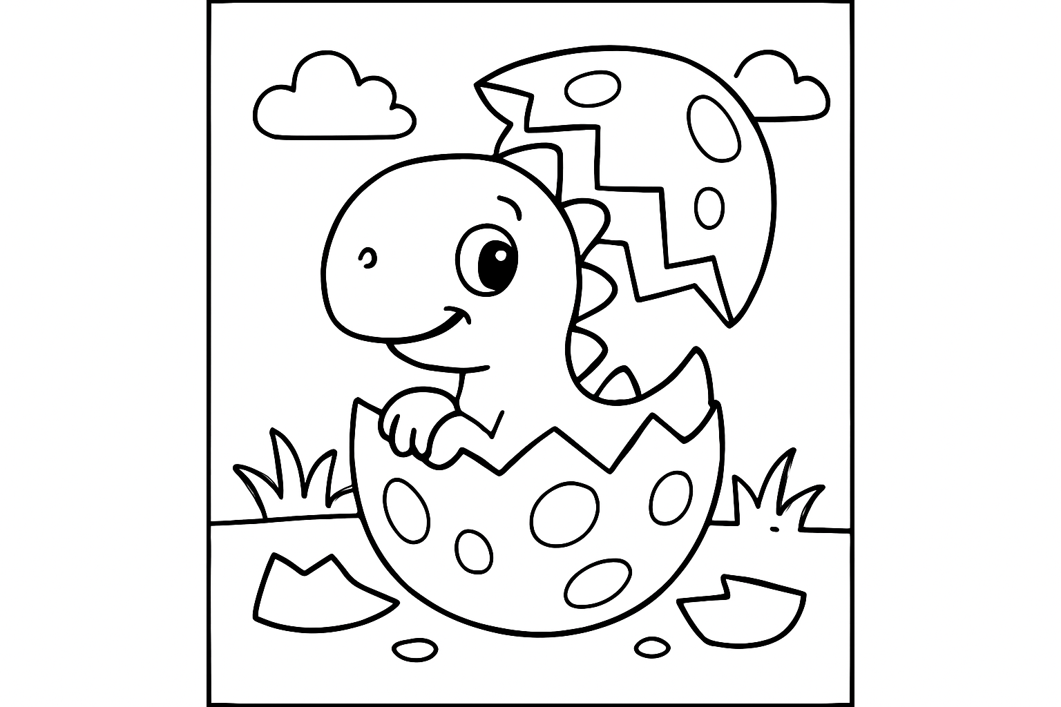 A baby dinosaur hatching