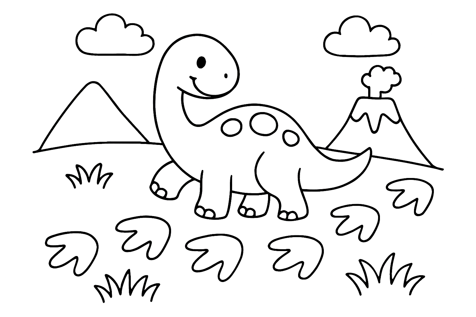 A dinosaur footprint trail