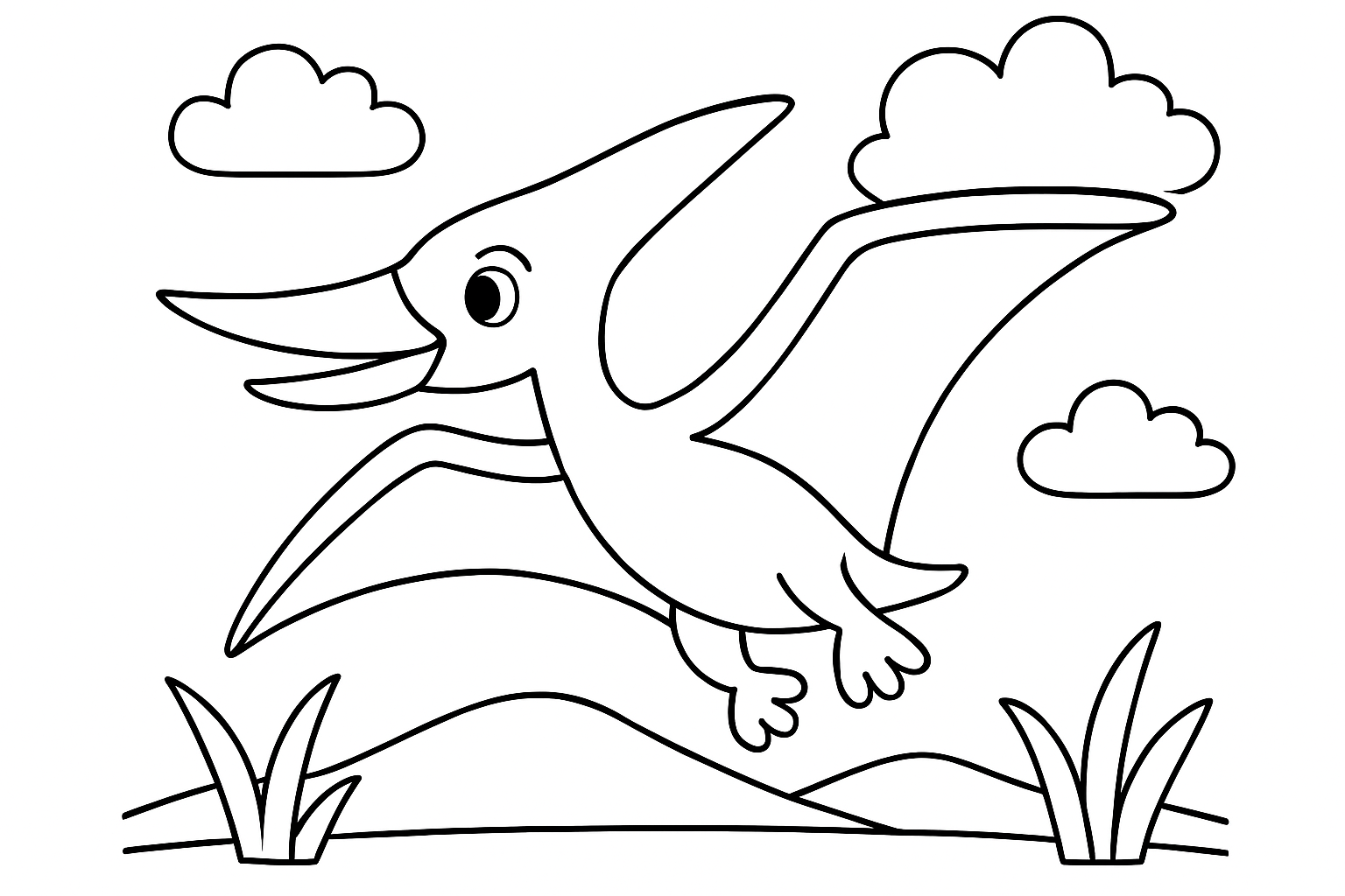 A pterodactyl flying