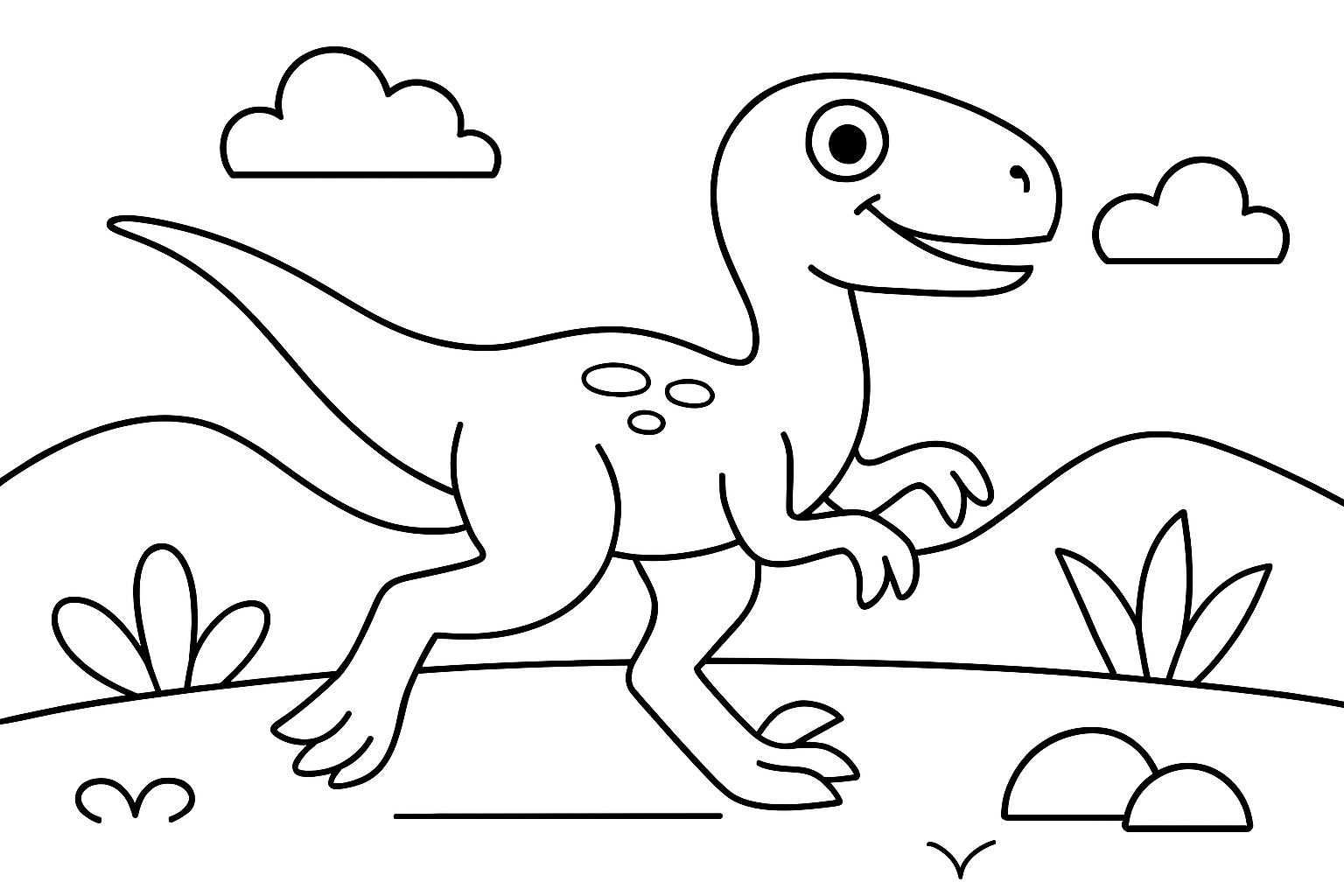 A velociraptor running