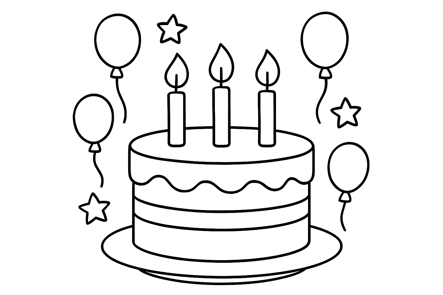 A birthday cake with candles