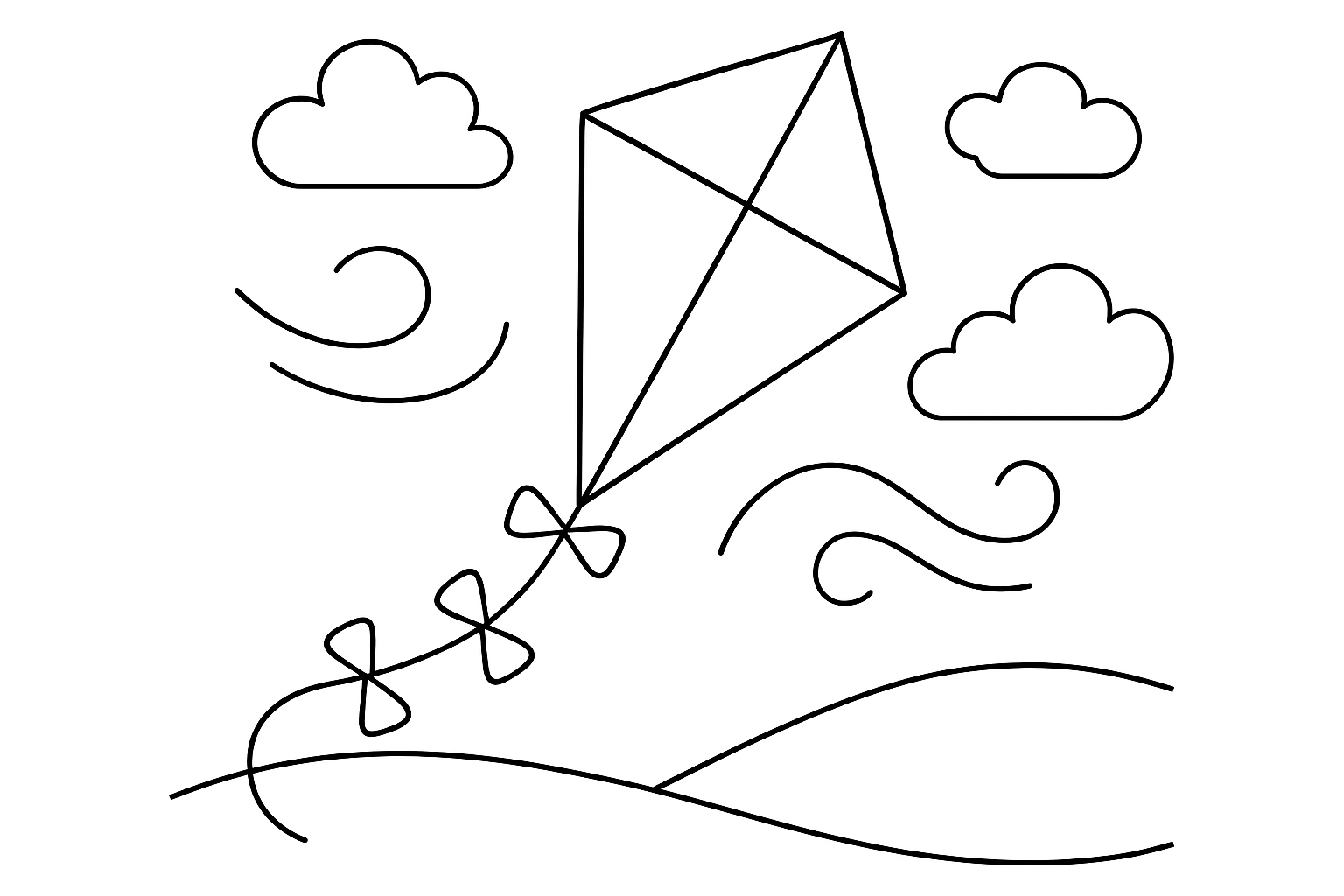 A kite flying in the wind