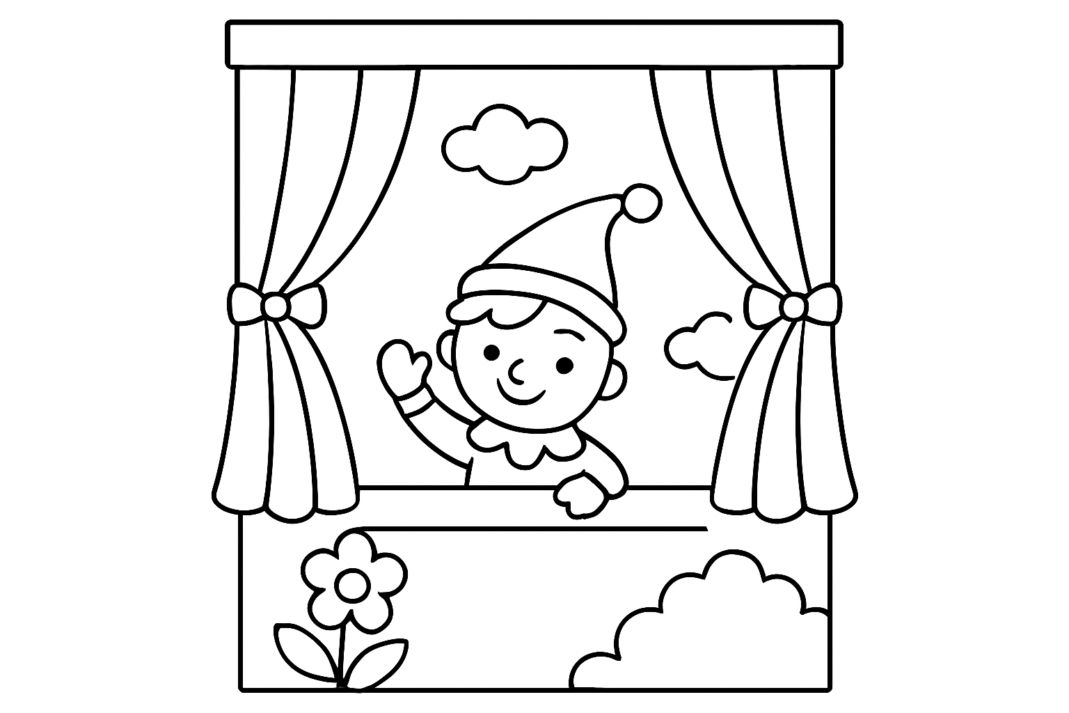 A puppet show stage