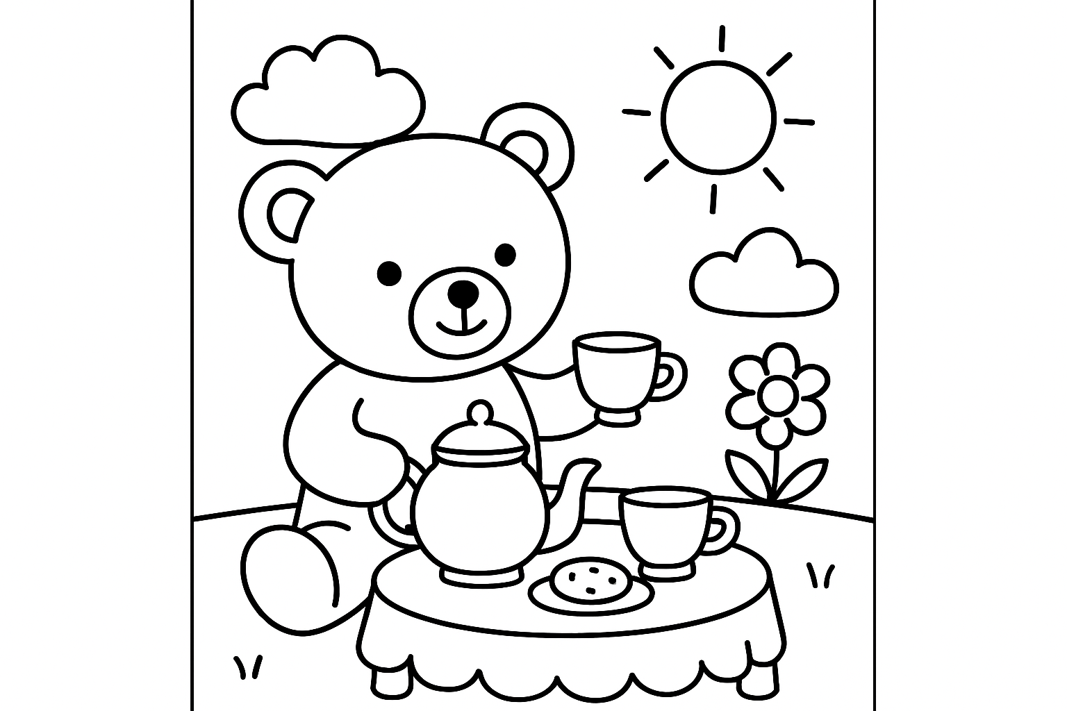 A teddy bear tea party