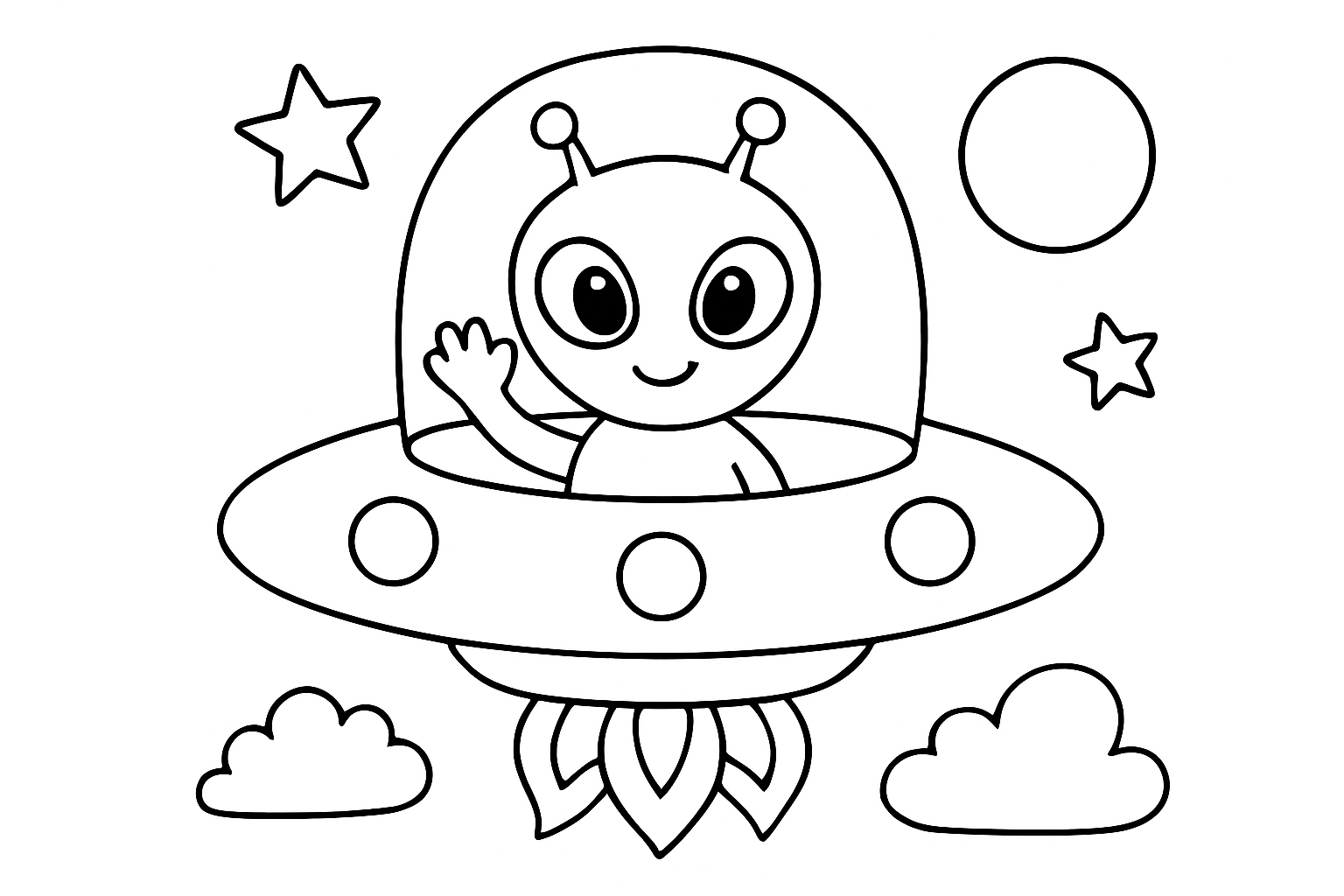 A cute alien spaceship