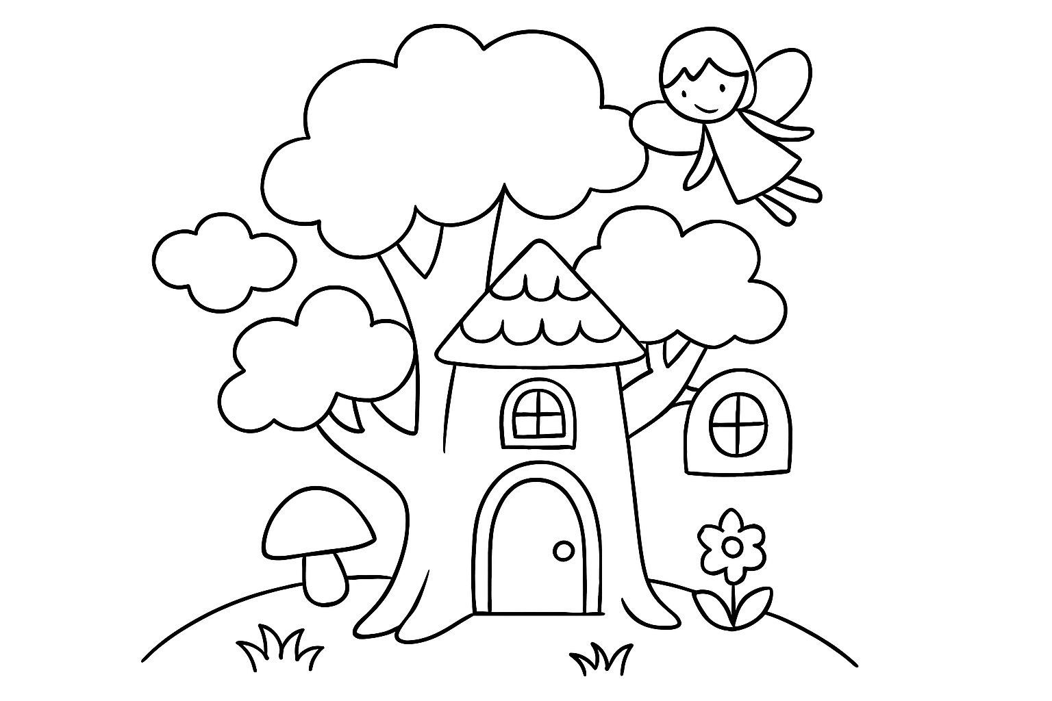 A fairy house in a tree