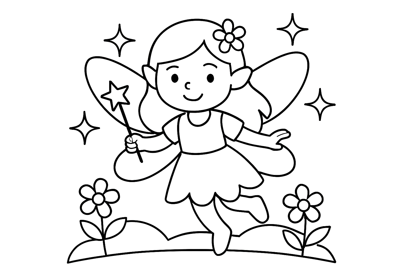 A fairy with glowing wings