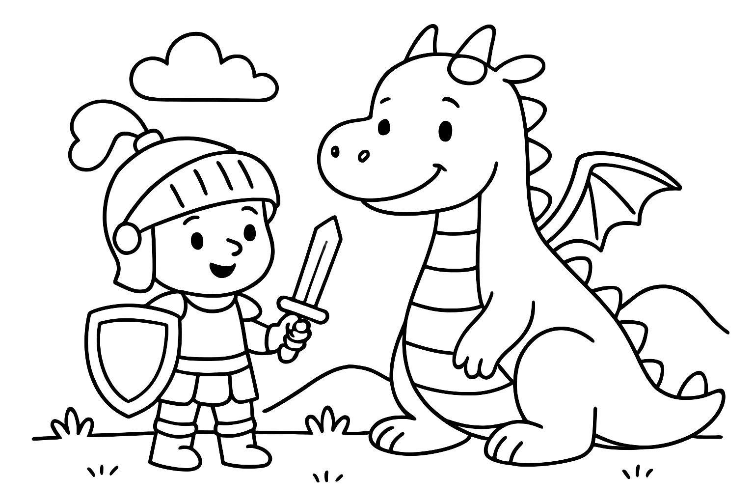 A knight and a dragon