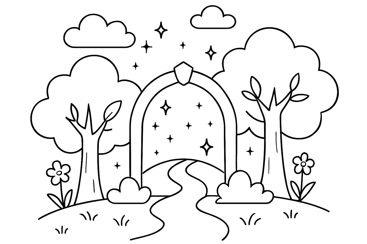 A magical forest portal