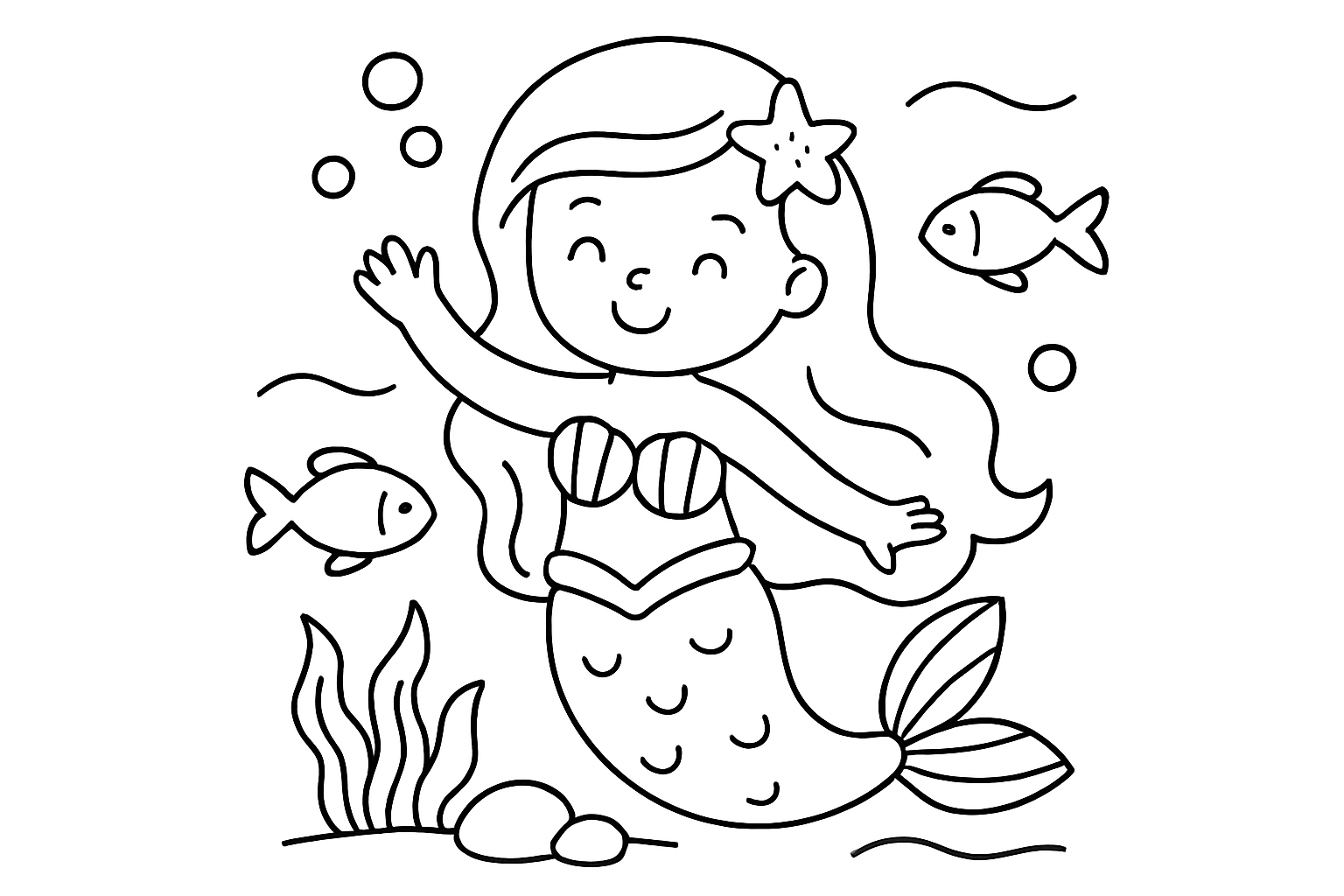 A mermaid underwater