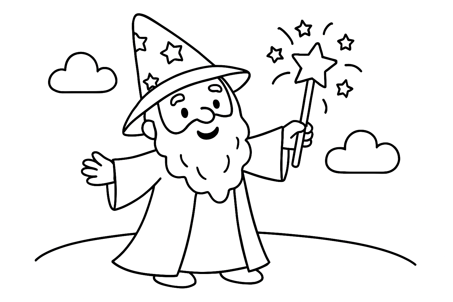 A wizard casting a spell