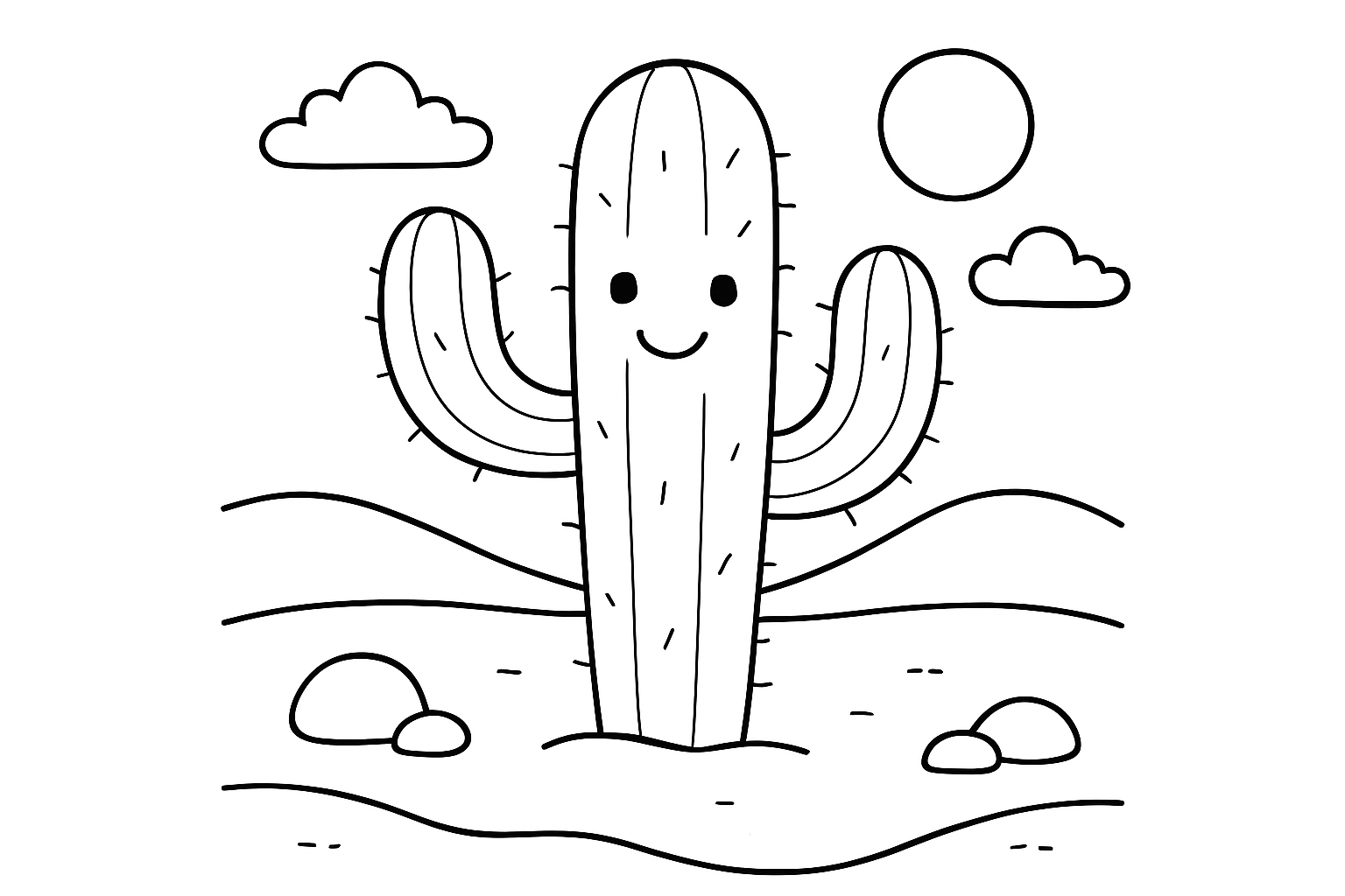 A cactus in the desert