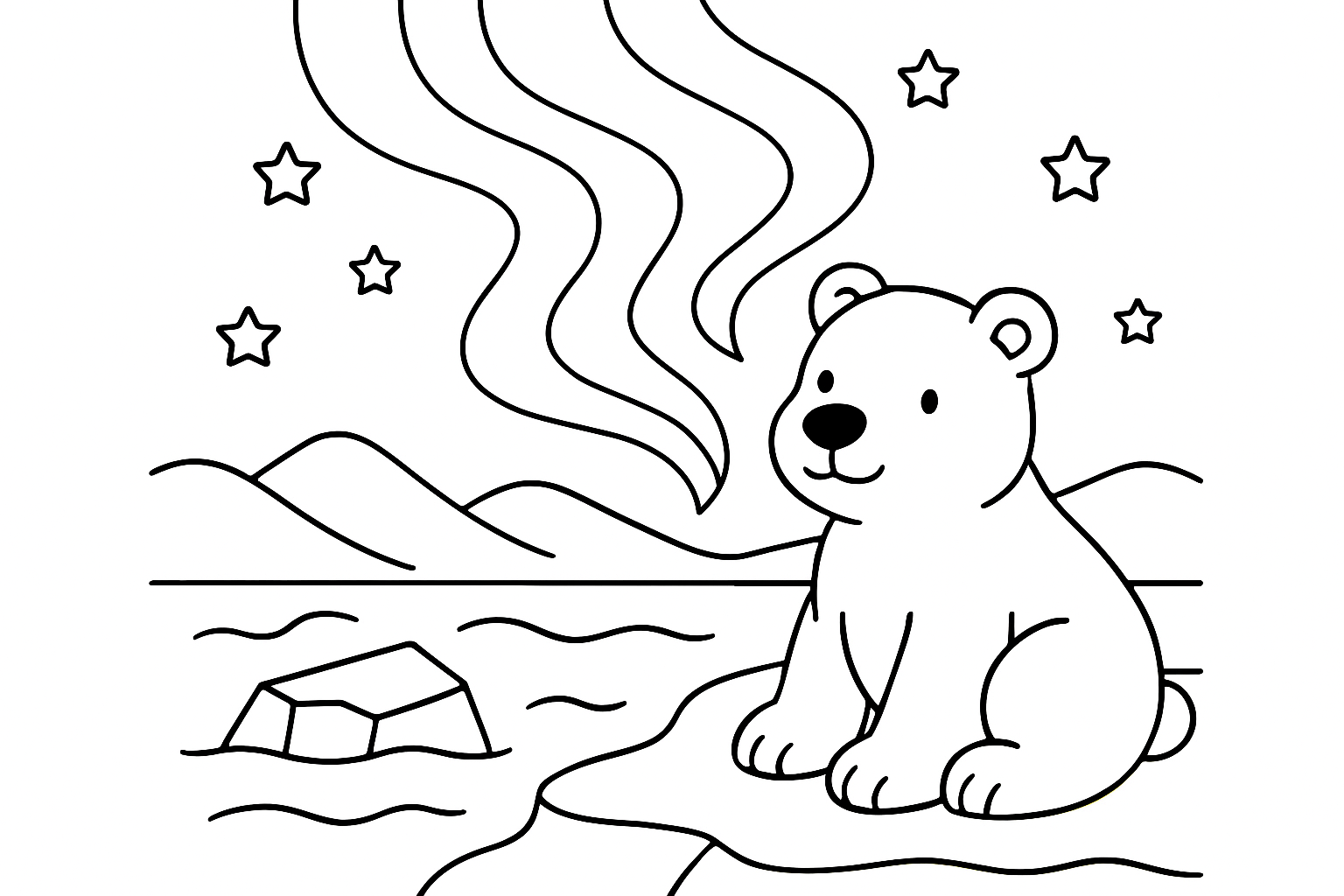 A northern lights scene