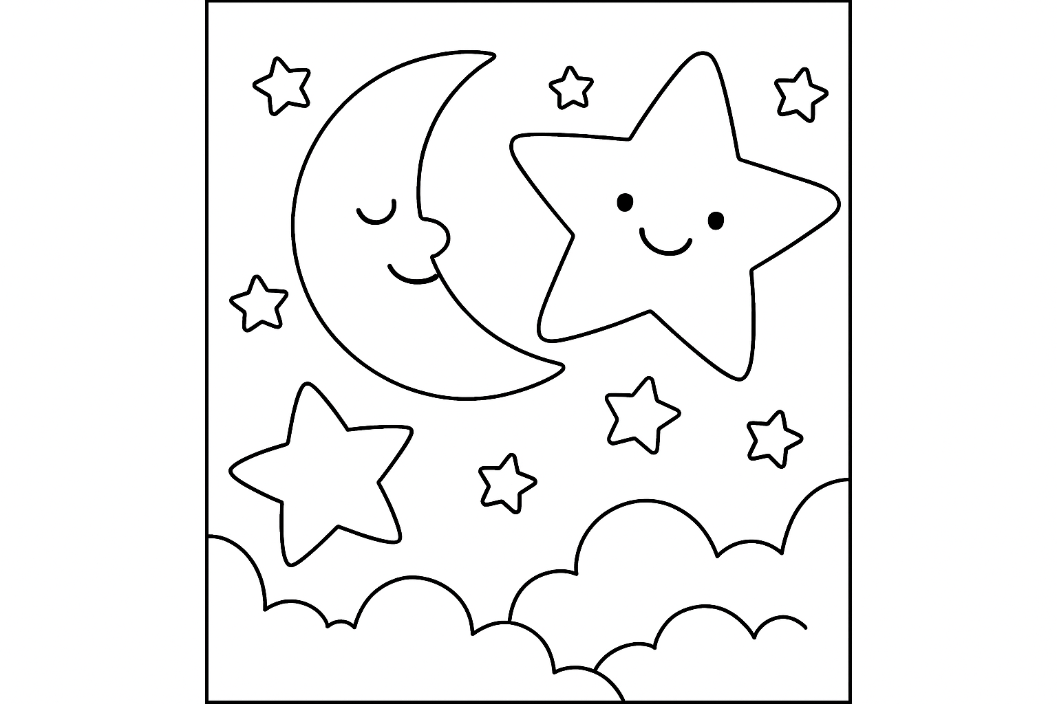 A starry night sky