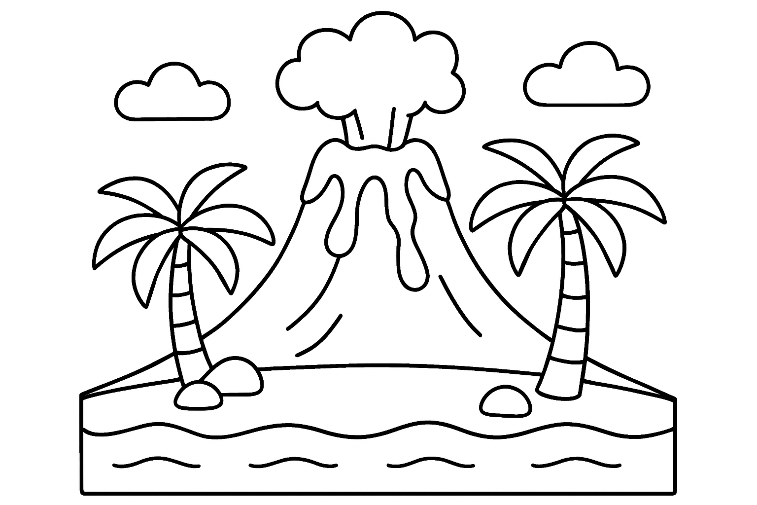 A volcanic island