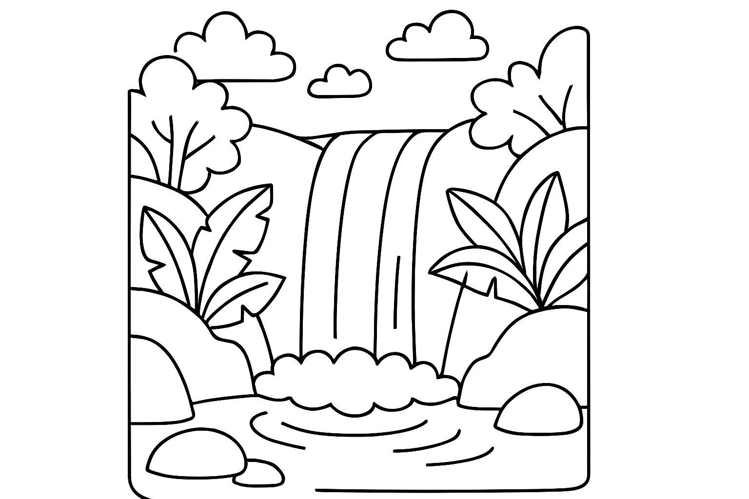A waterfall in the jungle
