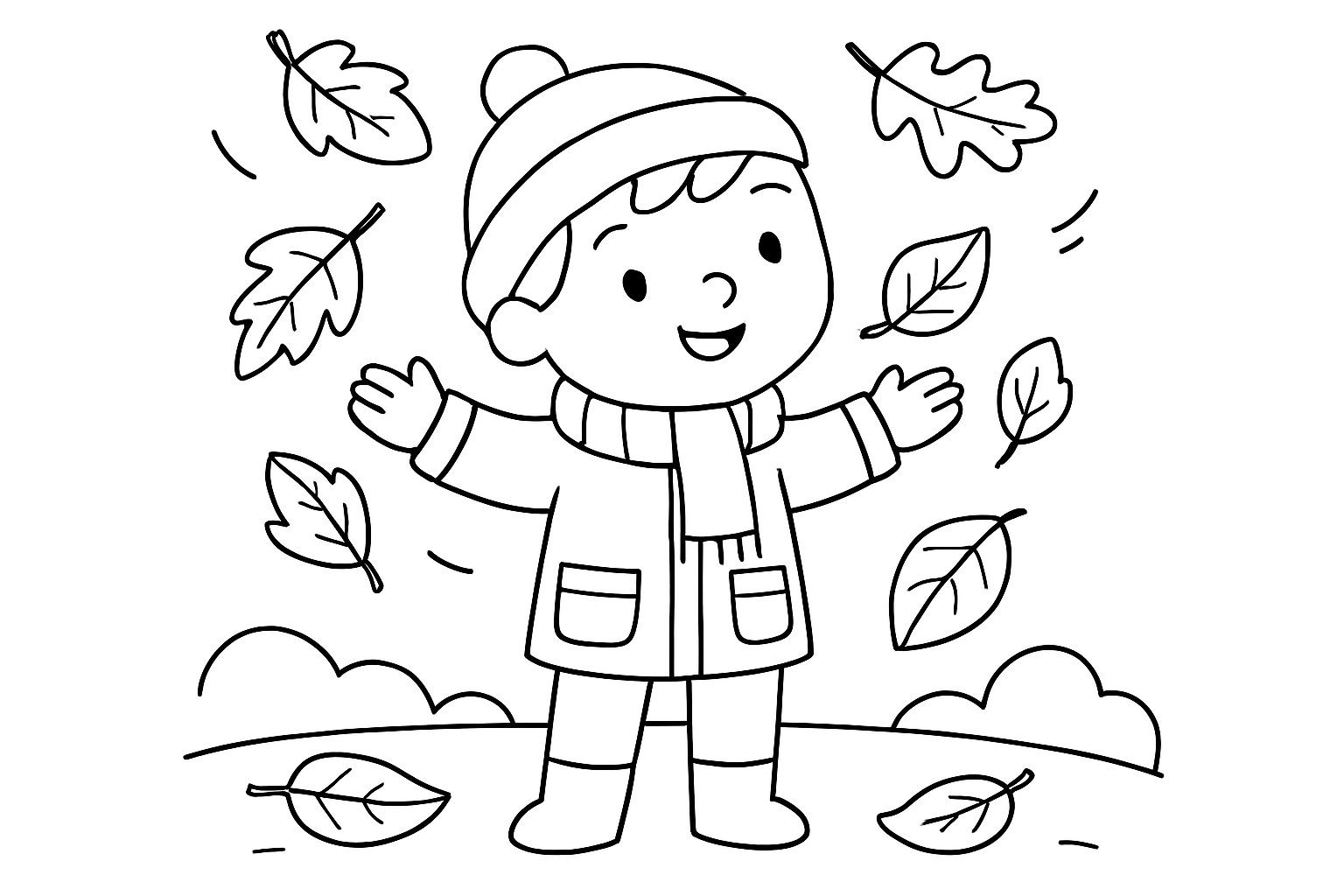 Autumn leaves falling