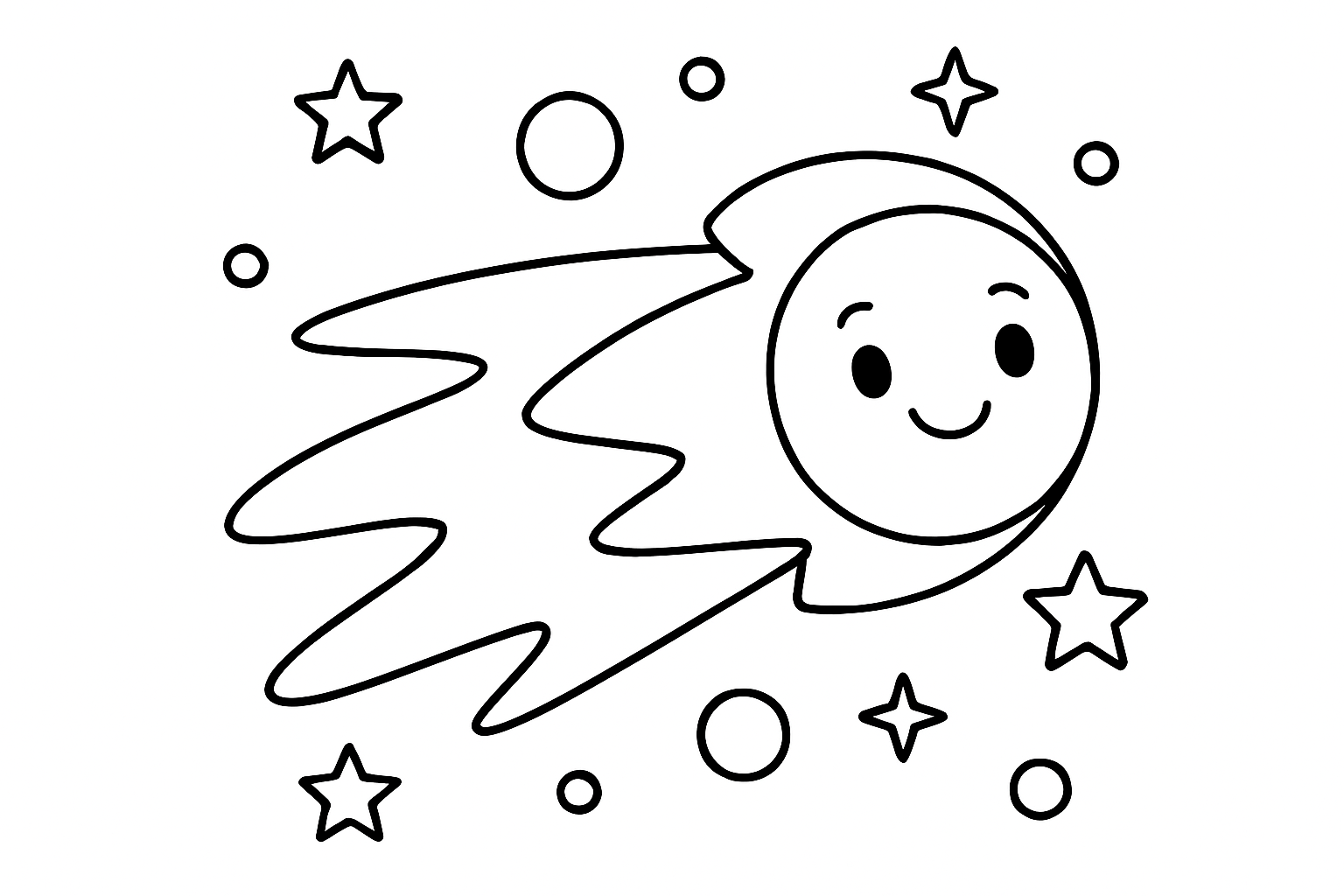 A comet flying by