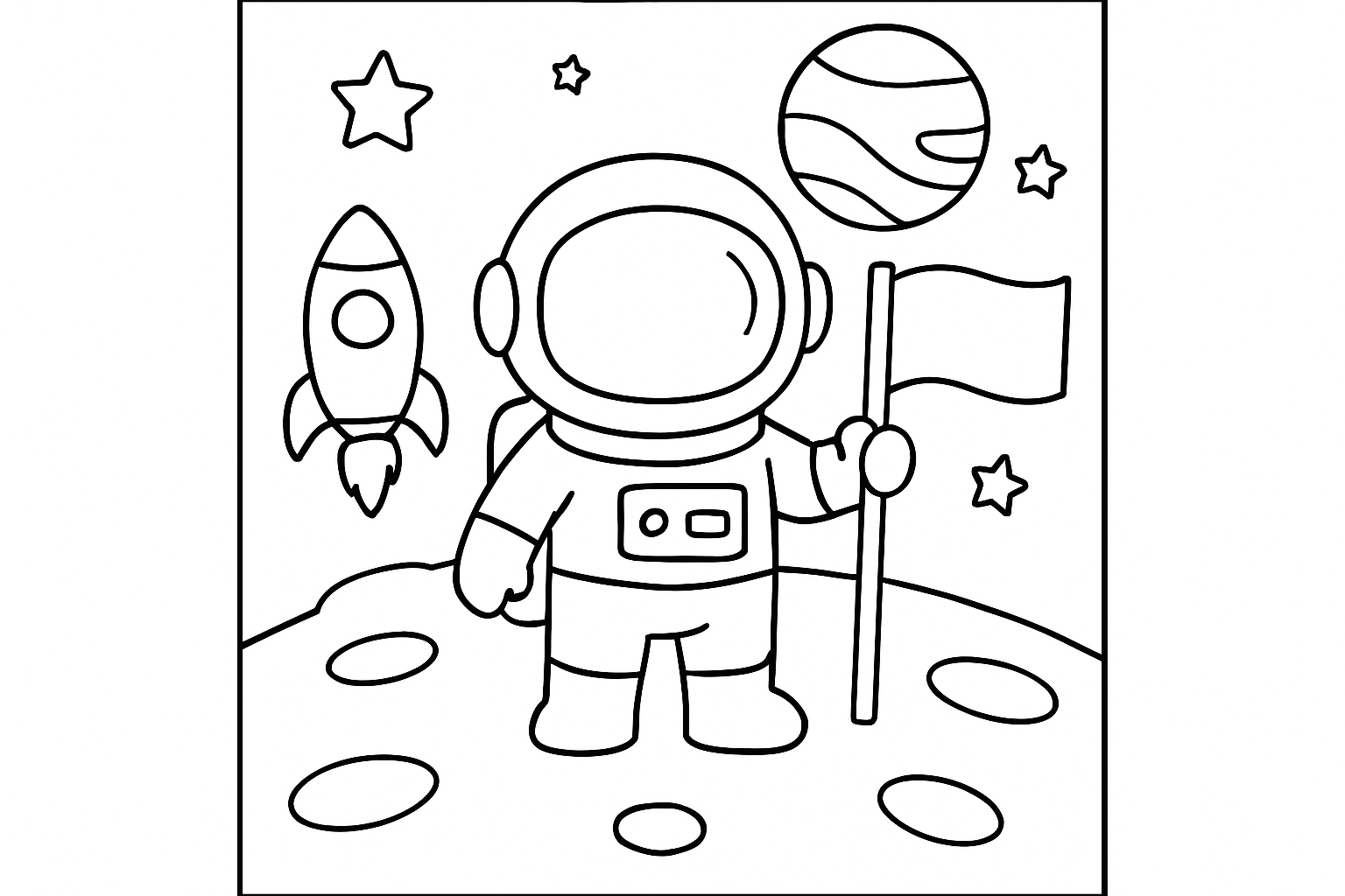An astronaut on the moon