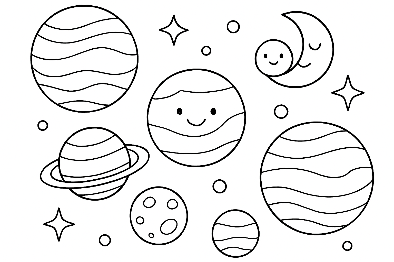The solar system planets