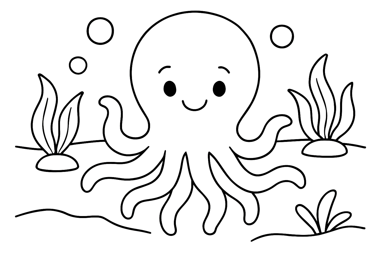 A smiling octopus