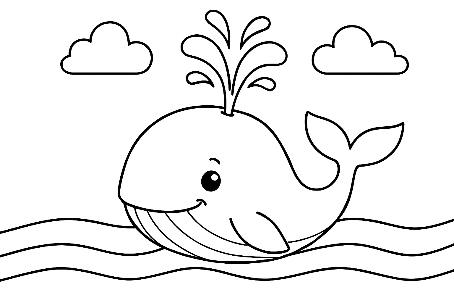 A whale spouting water