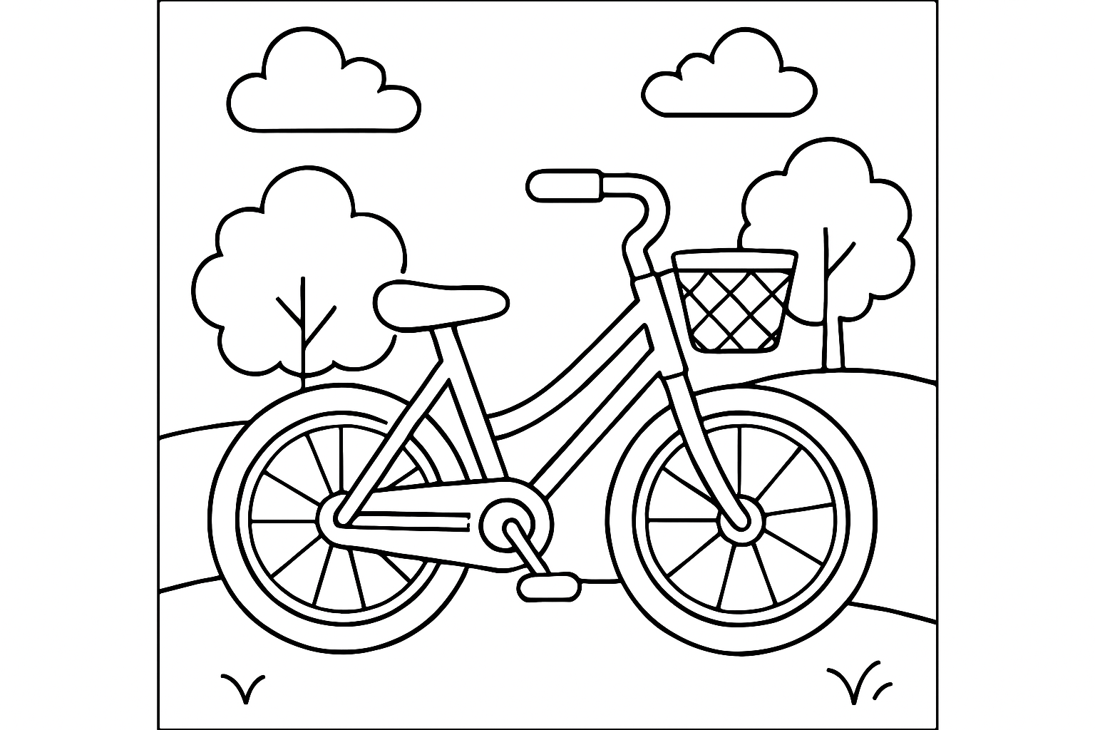A bicycle in a park