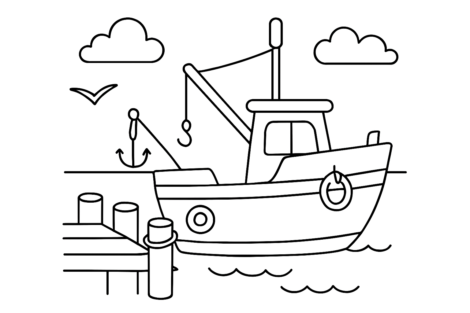 A fishing boat at dock