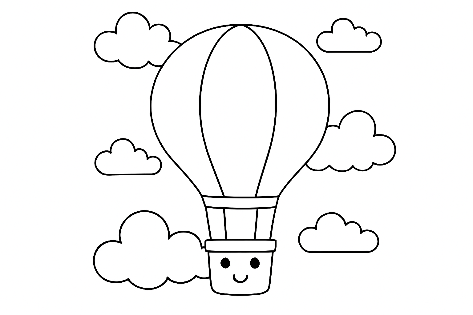 A hot air balloon in the sky