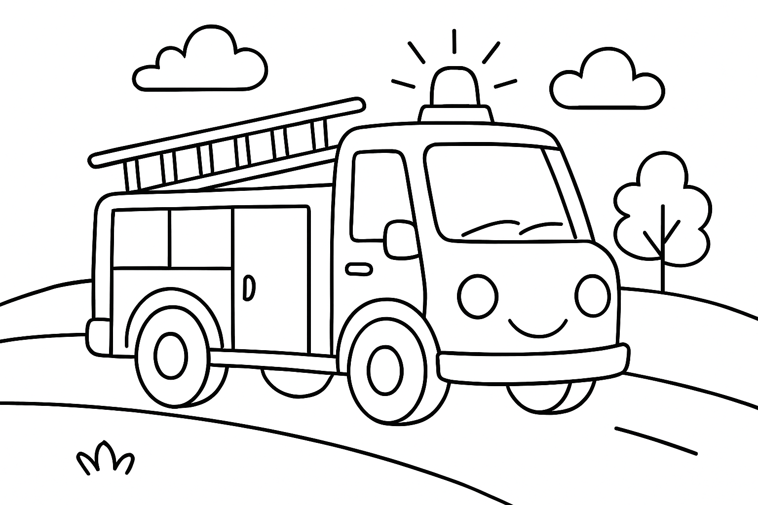 A red fire truck