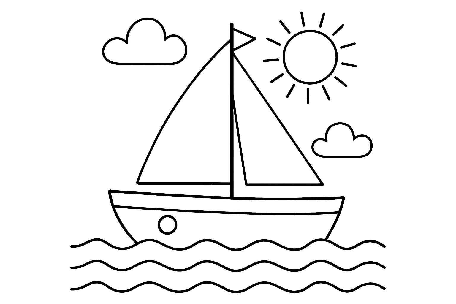 A sailboat on the ocean