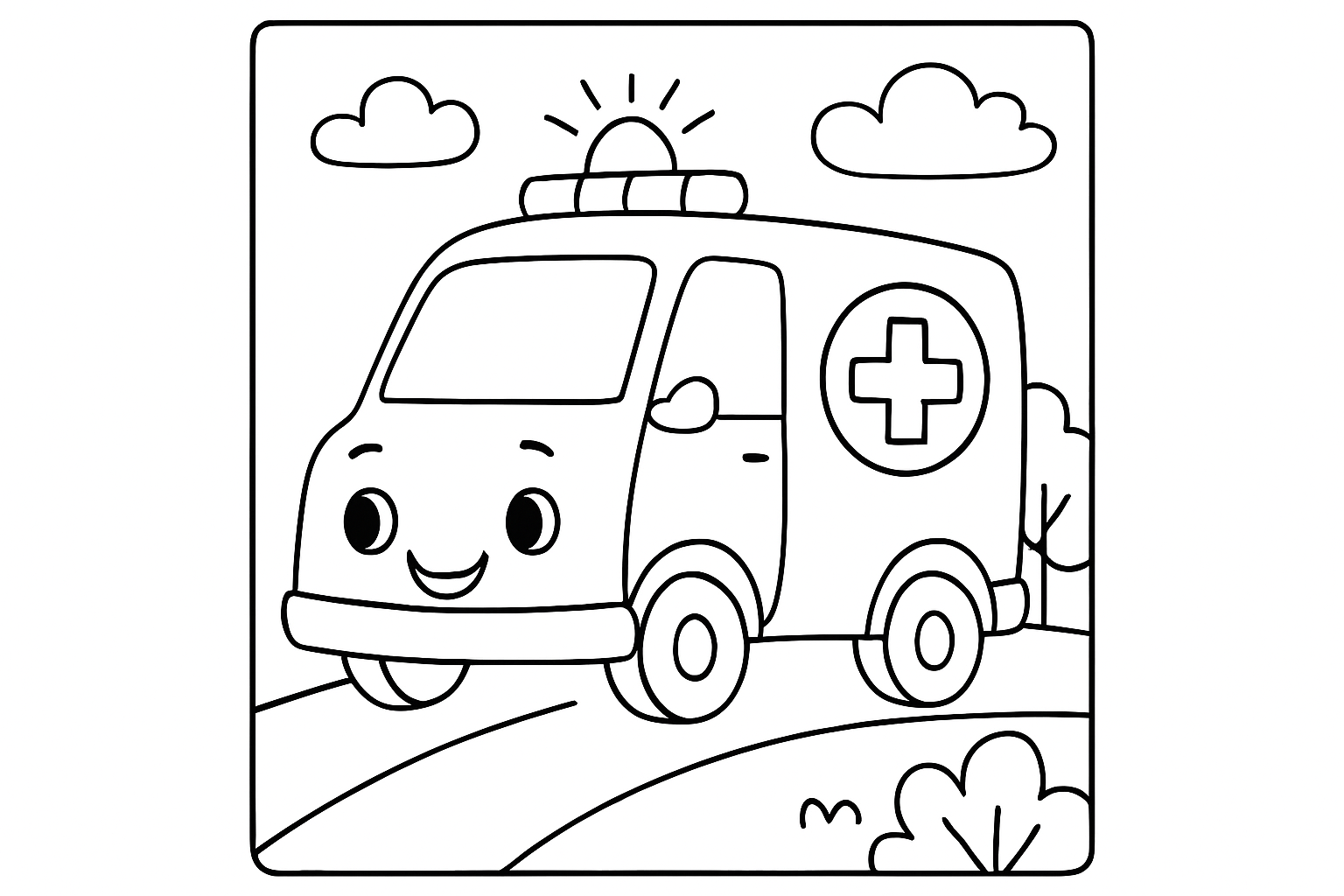 An ambulance helping